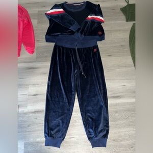 Tommy Hilfiger Navy Velour Lounge Set